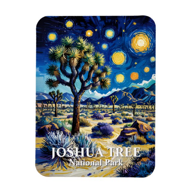 Magnet Flexible Modern Dreamlike Joshua Tree Mojave Desert Hiking (Vertical)