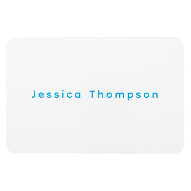 Magnet Flexible Modern Elegant Plain Simple Professional Name (Horizontal)