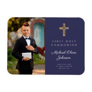Magnet Flexible Modern First Holy Communion Boy Picture Photo