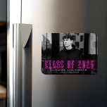 Magnet Flexible Modern Magenta Neon Class of 2023 Photo Graduation<br><div class="desc">Announce your grad's special achievement with our neon graduation magnets. The modern graduation magnet displays the graduate's horizontal photo with "Class of 2023" in magenta neon lettering. Personalize the photo graduation magnet by adding the graduate's name and school name. The graduation photo magnet is perfect for both high school and...</div>