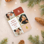 Magnet Flexible Modern Pastel & Gold 3 Collage photo Noël<br><div class="desc">Célébrez les fêtes avec notre Flexi Magnet. Un joyeux collage 3 photos en pastels et or, accompagné d'un délicieux sapin de Noël et de la phrase relevante "Joyeux et brillant" en police sans-serif ludique. Customisez-le avec votre nom de famille et chérissez l'esprit festif toute l'année. Partagez la vitalité et la...</div>