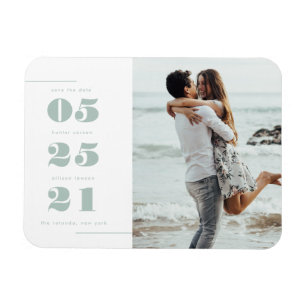 Magnet Flexible Modern Photo Save the Date Magent