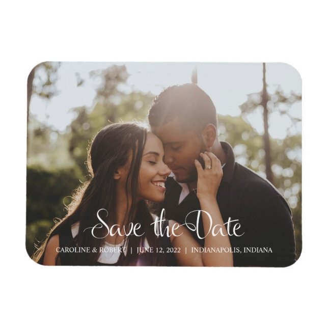 Magnet Flexible Modern Save the Date Photo (Horizontal)