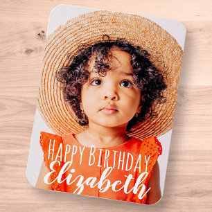 Magnet Flexible Modern Simple Custom Photo Birthday Greeting