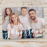 Magnet Flexible Modern Simple Playful Script Family Photos<br><div class="desc">Design is composed of modern and playful script typography. Add a family photo.</div>