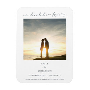 Magnet Flexible Modern We Decided on Forever Photo Save The Date