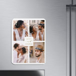 Magnet Flexible Moderne 4 Photo Collage Mariage Gold Merci<br><div class="desc">Mariage simple et moderne merci aimant avec 4 photos. Cette carte peut être utilisée pour un mariage, une douche nuptiale, un fiançailles, un anniversaire ou tout événement spécial. Pour une personnalisation plus avancée de cette conception, veuillez cliquer sur le lien Personnaliser supplémentaire pour changer la police, la taille, la couleur,...</div>