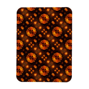 Magnet Flexible Moderne Élégant Bohème Doré Motif d'Art Abstrait #