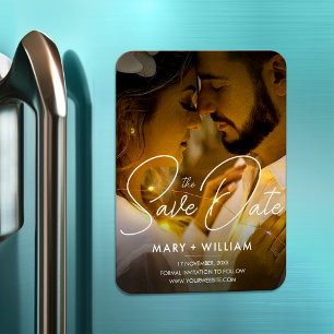 Magnet Flexible Moderne enregistrer la date mariage élégante photo