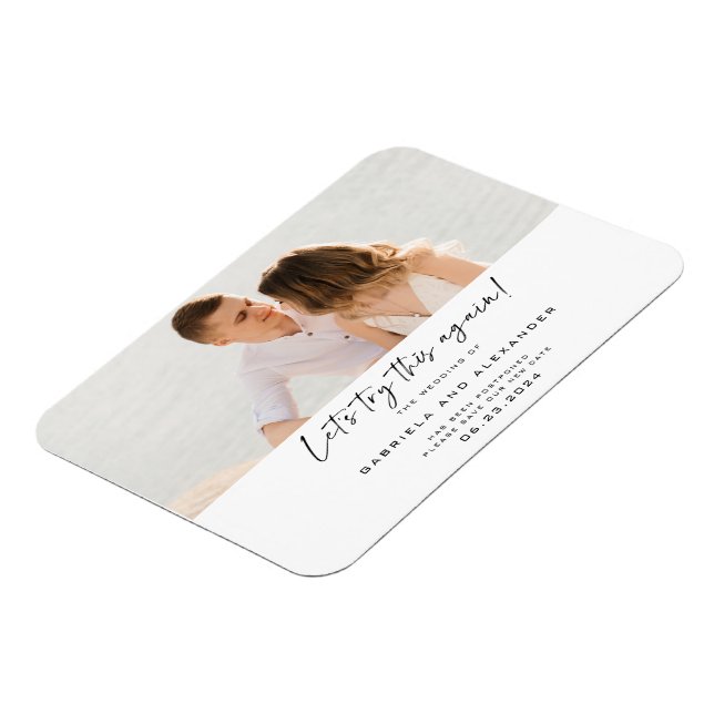 Magnet Flexible Moderne Essayons cette fois encore Calligraphie Ph (Côté Gauche)