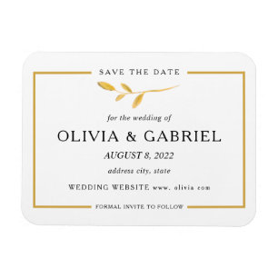 Magnet Flexible Moderne et élégant Save the Date. Mariage élégant
