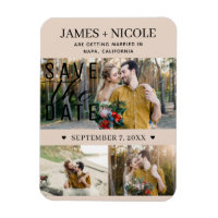 Moderne Faire-part de mariage avec 3 photos de Bis