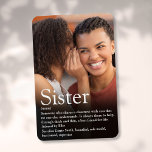 Magnet Flexible Moderne Fun Photo Cool Meilleure Soeur Jamais Défi<br><div class="desc">Personnalize for your special sister (little or big) to create a unique poison. A perfect way to show how amazing she is every day. Designed by Thisisnotme</div>
