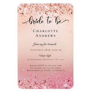 Magnet Flexible Moderne, Glitter Bride to be