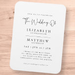 Magnet Flexible Moderne minimaliste Élégant Mariage simple<br><div class="desc">Composé de script cursif et de typographie serif. Le tout sur fond de blanc pur. Ces éléments sont modernes,  simples et chics. Il est conçu par White Paper Birch Co. exclusif pour Zazzle. Disponible ici : http://www.zazzle.com/store/whitepaperbirch</div>