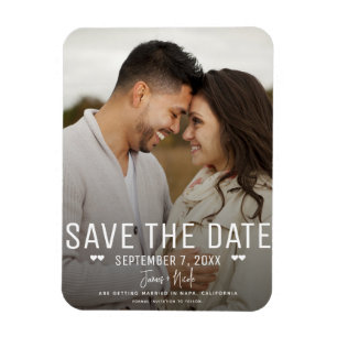Magnet Flexible Moderne Minimaliste Photo de Mariage Enregistrer l