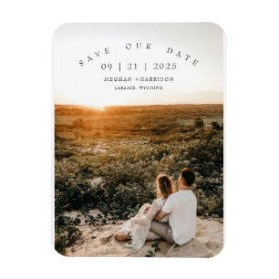 Magnet Flexible Moderne Minimaliste Photo Mariage Économisez La Da