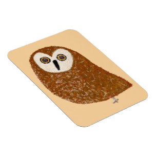 Magnet Flexible Moderne petite chouette hulotte du nord