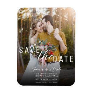 Magnet Flexible Moderne Photo de mariage avec superposition humeur