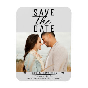 Magnet Flexible Moderne Photo de mariage gris clair pour faire-par