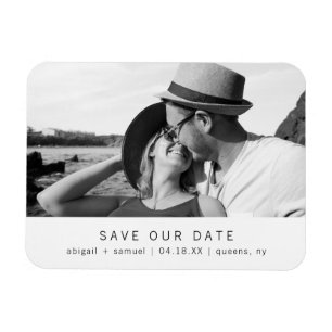 Magnet Flexible Moderne Photo De Mariage Minimaliste Enregistrer L