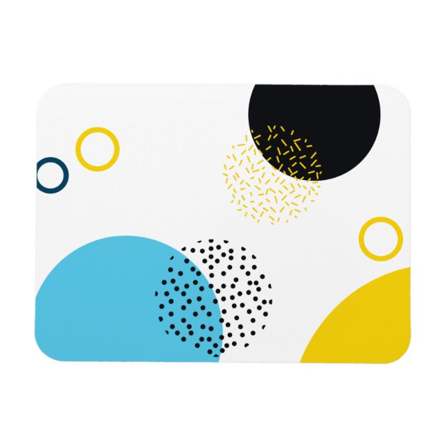 Magnet Flexible Moderne, simple, amusant, style Memphis art géomét (Horizontal)