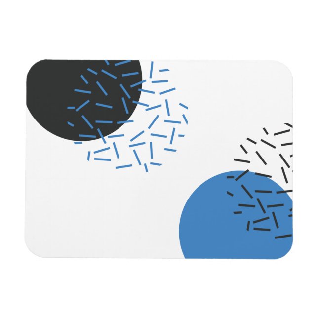 Magnet Flexible Moderne, simple, cool, abstrait, motif graphique (Horizontal)