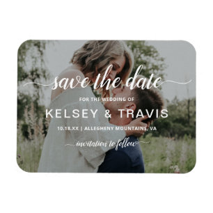 Magnet Flexible Moderne Simple Élégant Mariage Photo Enregistrer L