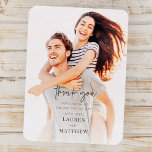 Magnet Flexible Moderne Simple minimaliste chic Mariage Merci<br><div class="desc">Design est composé de typographie chic moderne avec sans serif et serif police.</div>