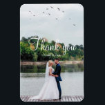 Magnet Flexible Moderne simple minimaliste photo mariage merci<br><div class="desc">Personnalisez votre journée spéciale avec cette photo mariage que vous adorez le plus. Un message simple et sympathique envoyé avec amour et bonté à ceux que vous chérissez le plus.</div>