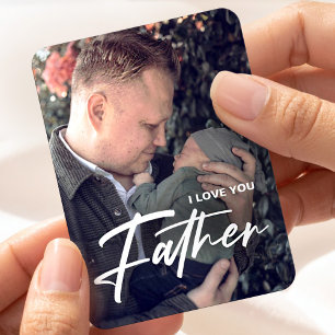 Magnet Flexible Moderne Simple pour papa Je t'aime Fête des pères
