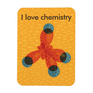 Magnet Flexible Molecule Art I Love Chimie