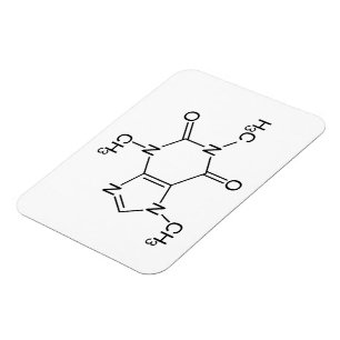 Magnet Flexible Molécule de caféine Chimie Café Atomes