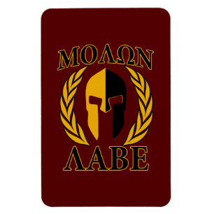 Magnet Flexible Molon Labe Spartan Mask Laurels Bourgogne