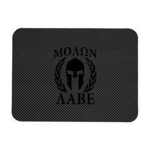 Magnet Flexible Molon Labe Spartan Warrior Laurels Décor Carbone