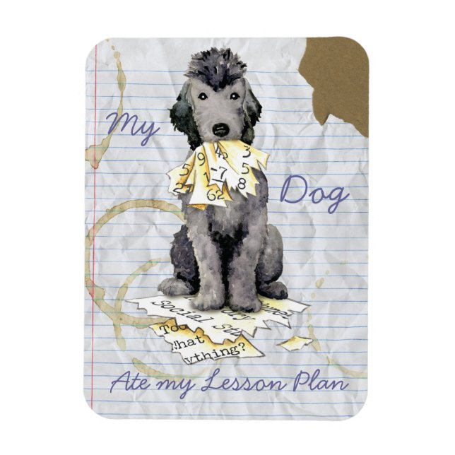 Magnet Flexible Mon Bedlington Terrier a mangé mon plan de leçon (Vertical)