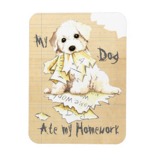 Magnet Flexible Mon Bichon a mangé mes devoirs