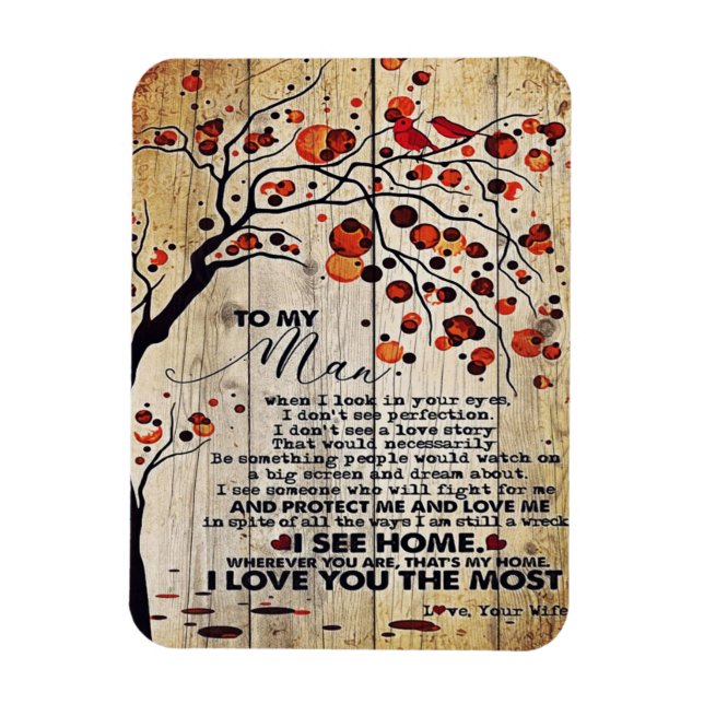 Magnet Flexible Mon cadeau de mari | Lettre Pour Lui | (Vertical)