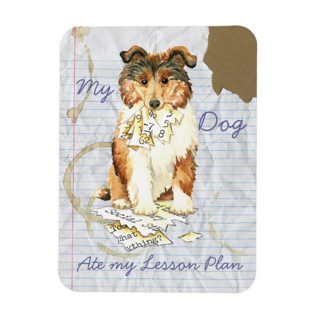 Magnet Flexible Mon Collie A Mangé Mon Plan De Leçon (Vertical)