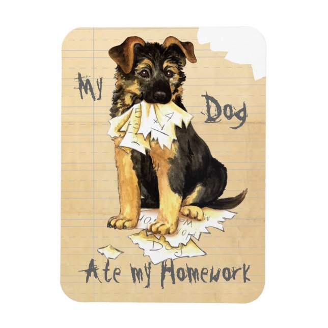 Magnet Flexible Mon GSD Mange Mes devoirs (Vertical)