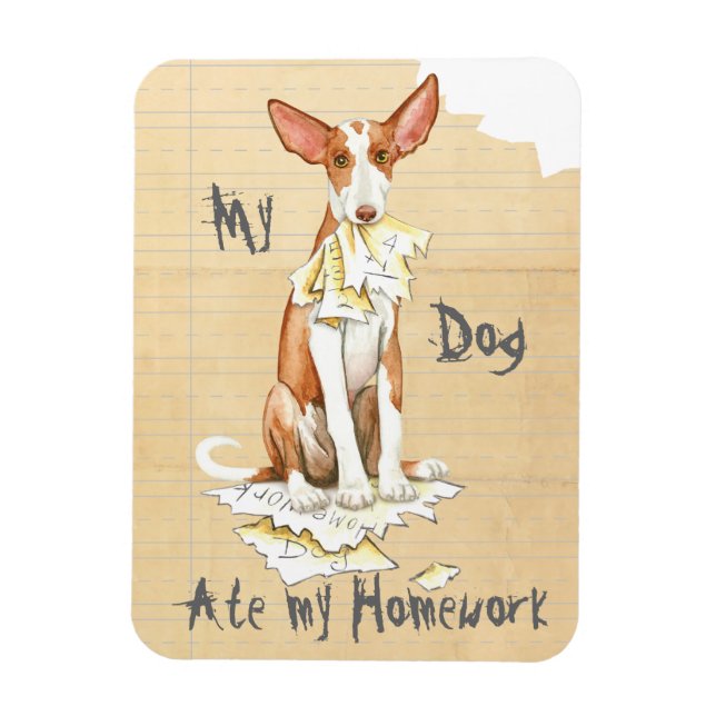 Magnet Flexible Mon Ibizan Hound A Mangé Ma Maison (Vertical)