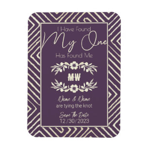 Magnet Flexible MON JEUNE M'A Trouvé Plum Purple Tribal Africain