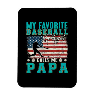 Magnet Flexible Mon Joueur de Baseball Favori M'appelle Papa Homme