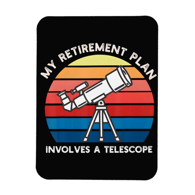 Magnet Flexible Mon plan de retraite implique un télescope (Vertical)