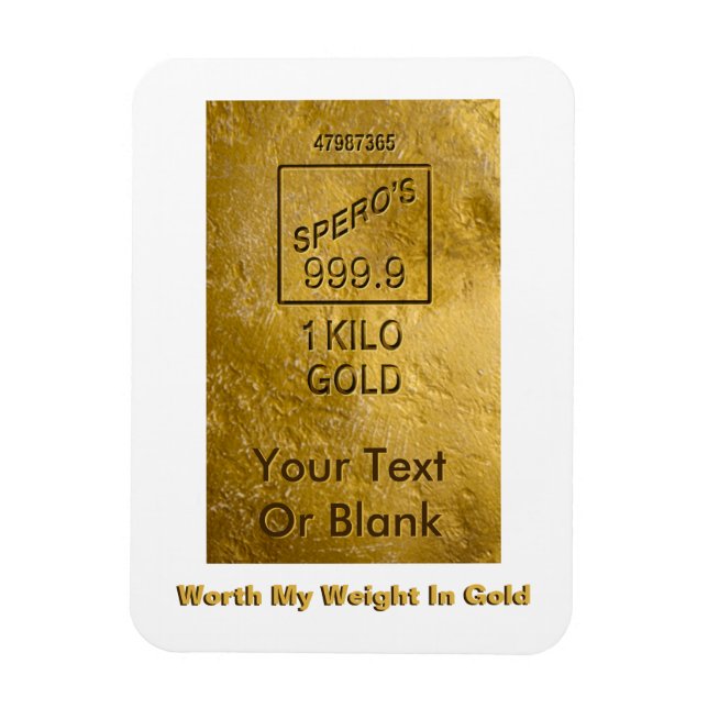 Magnet Flexible Mon Poids En Or (Vertical)