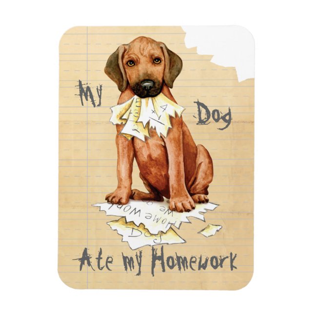 Magnet Flexible Mon Rhodesian Ridgeback a mangé mon aimant de trav (Vertical)