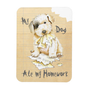Magnet Flexible Mon Sealyham Terrier A Mangé Mes Devoirs