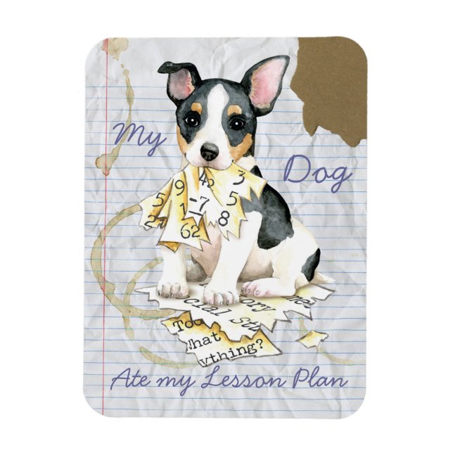 Magnet Flexible Mon Teddy Roosevelt Terrier Mangé Mon plan de leço (Vertical)