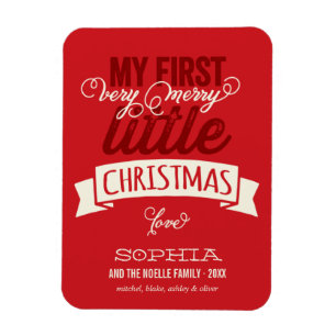 Magnet Flexible Mon Très Joyeux Petit Bébé de Noël 1er Noël