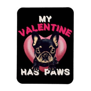 Magnet Flexible Mon Valentin a des pattes amateur de chiens